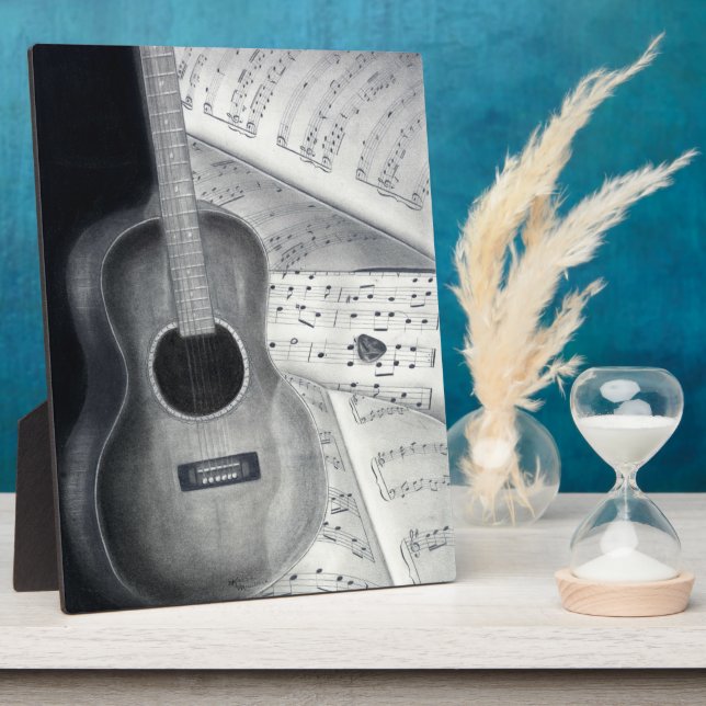 Guitar & Sheet Music Plaque (Side)
