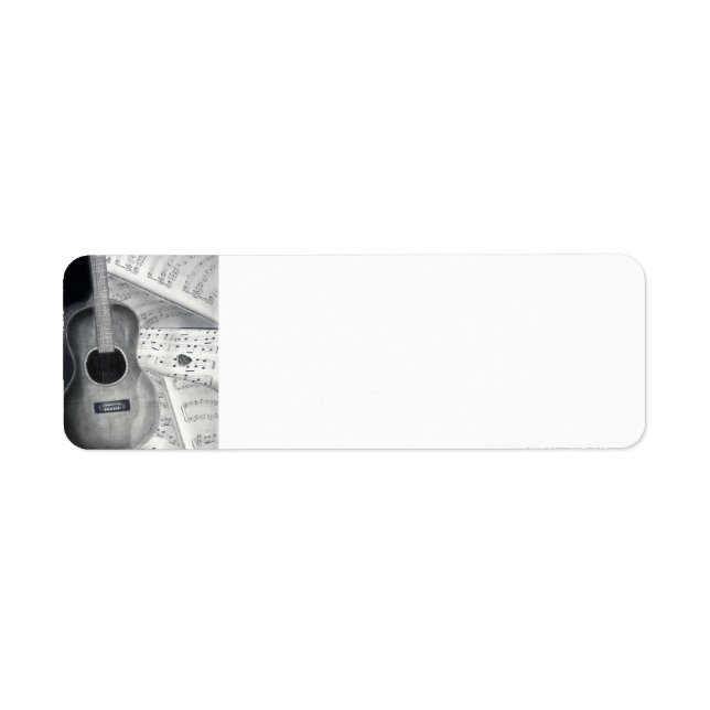 Guitar & Sheet Music Return Address Labels (Front)