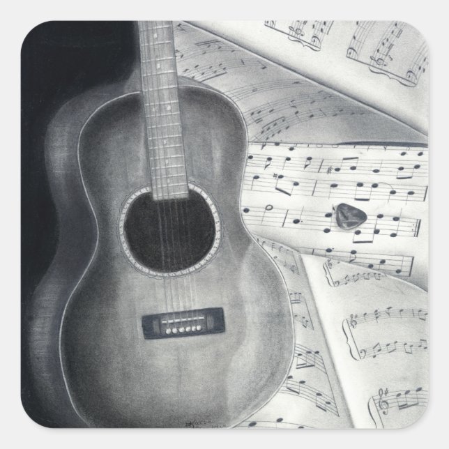 Guitar & Sheet Music Stickers (Front)