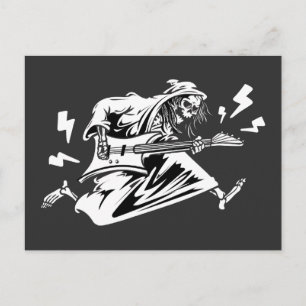 Guitar Shirt, Guitar Player Skeleton Postcard
