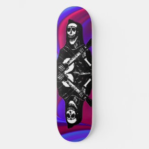 Guitar Skelet Purple  Skate Board
