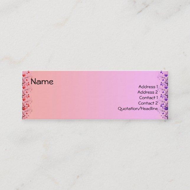 Guitar - Skinny Mini Business Card (Front)