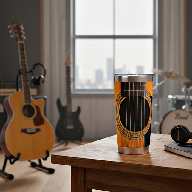 Guitar sound hole personalised insulated tumbler (Creator Uploaded)