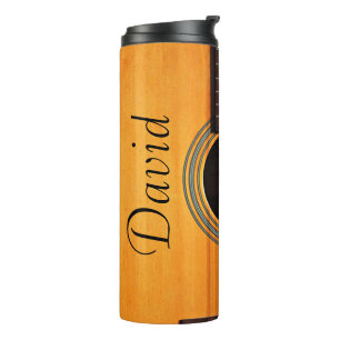 Guitar sound hole personalised thermal tumbler