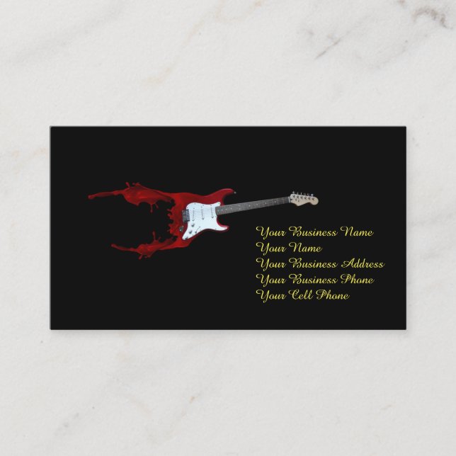 Guitar Splash Business Card (Front)