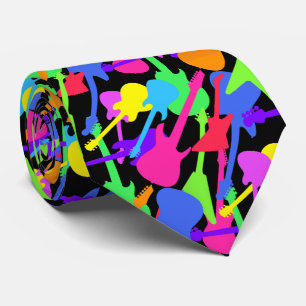 Guitar Splash Pattern Tie
