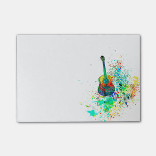 Guitar splatter post-it notes