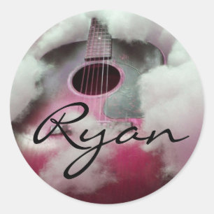 Guitar sticker for name RYAN