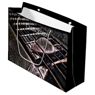 Guitar Strings In Leather Large Gift Bag