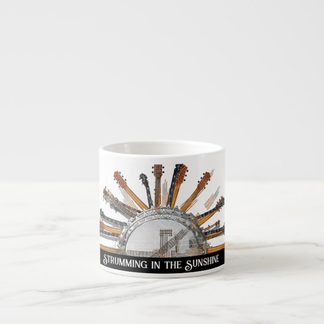 GUITAR STRINGS IN THE SUN ESPRESSO CUP (Front)