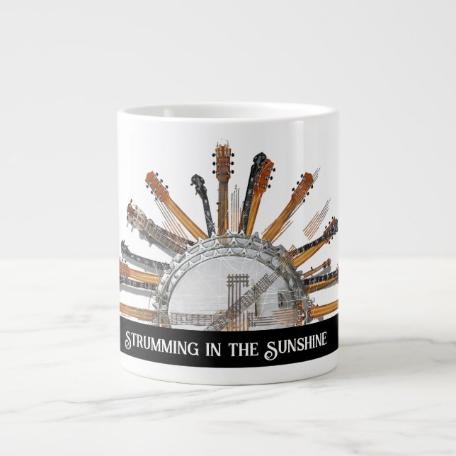 GUITAR STRINGS IN THE SUN LARGE COFFEE MUG (Front)