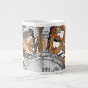 GUITAR STRINGS IN THE SUN LARGE COFFEE MUG