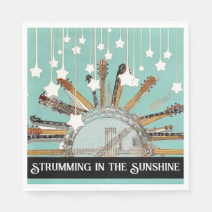 GUITAR STRINGS IN THE SUN NAPKIN