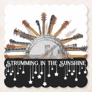 GUITAR STRINGS IN THE SUN PAPER COASTER