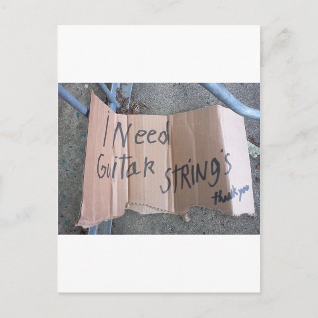 Guitar Strings Postcard (Front)