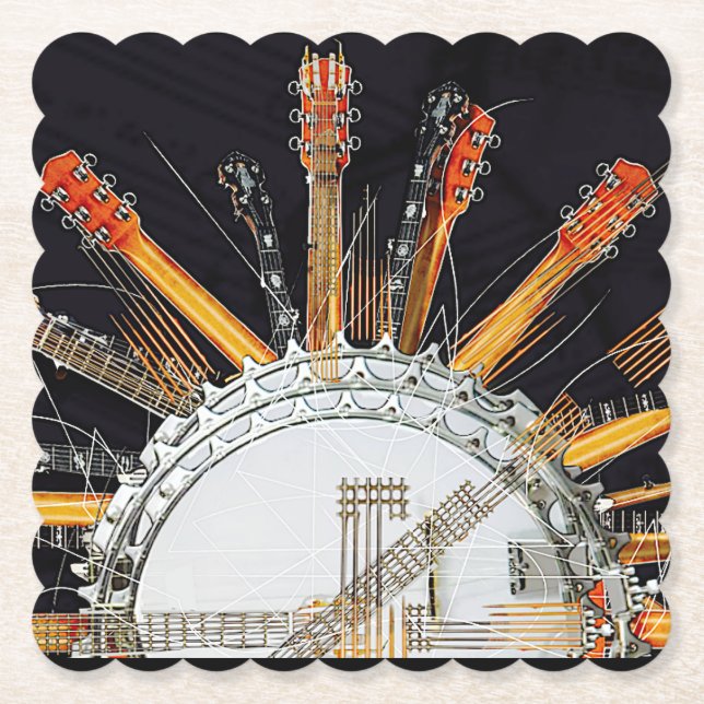 GUITAR STRINGS THE SUN PAPER COASTER (Front)