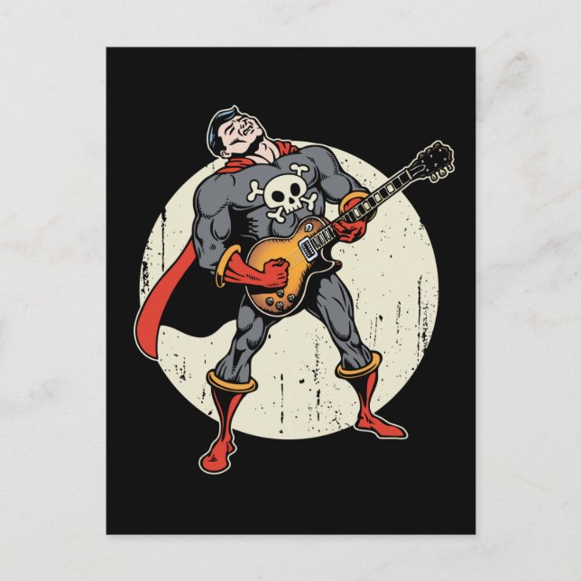 Guitar Superhero Postcard (Front)
