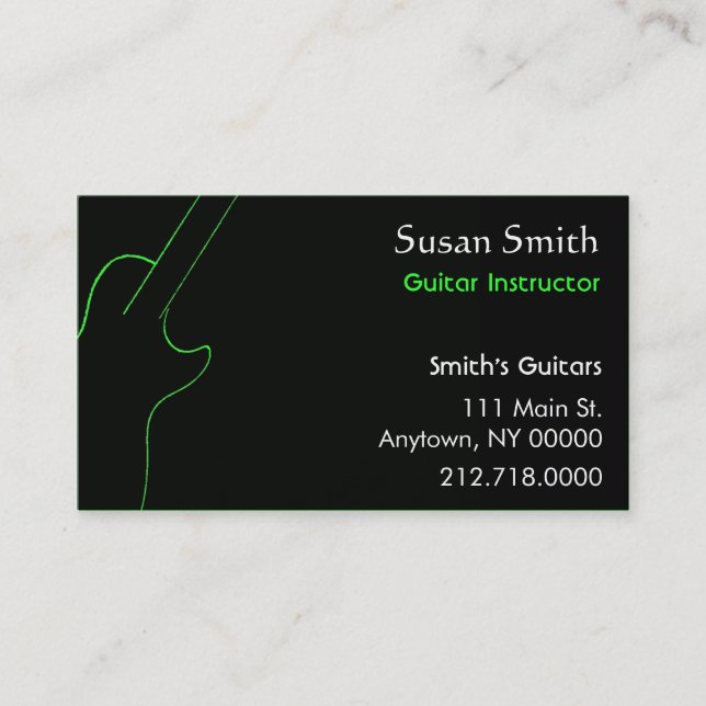 Guitar Teacher Business Card (Front)