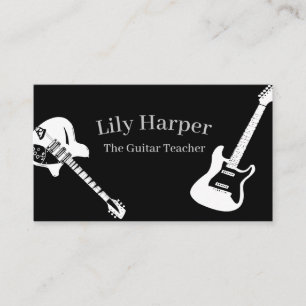 Guitar Teacher Electric & Acoustic Lessons Busin Calling Card