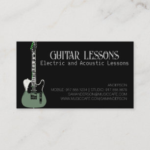 Guitar Teacher   Electric & Acoustic Lessons  Call Calling Card