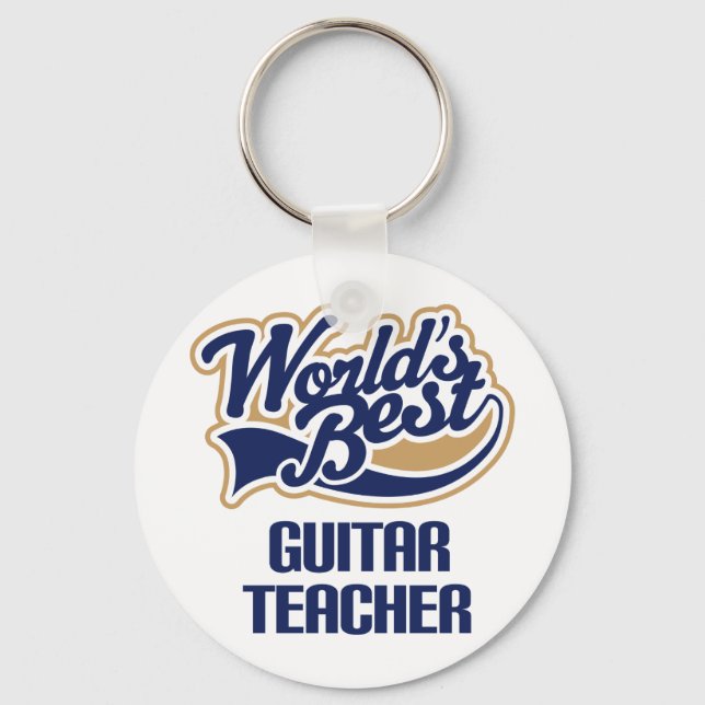 Guitar Teacher Gift Key Ring (Front)