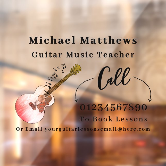 Guitar Teacher Music Lessons Advertising (Sheet 2)
