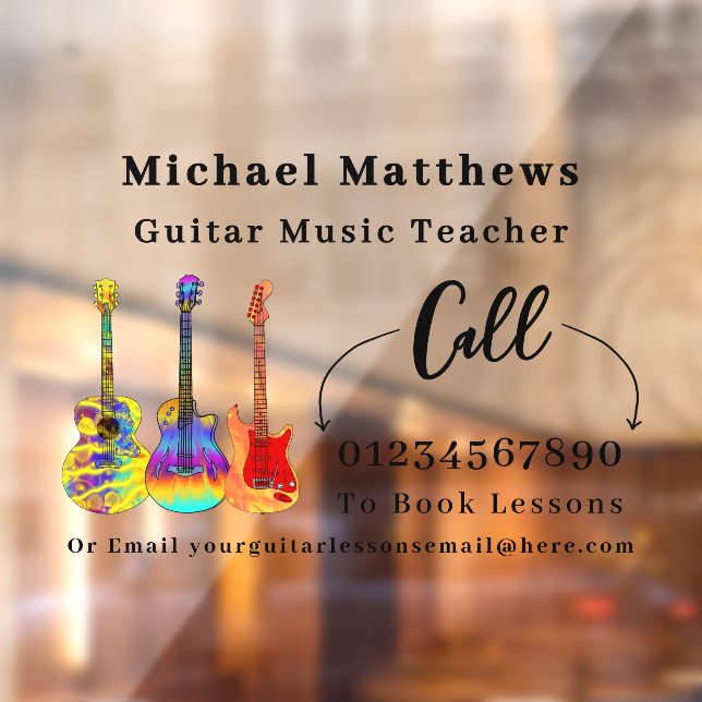 Guitar Teacher Music Lessons Advertising (Sheet 2)
