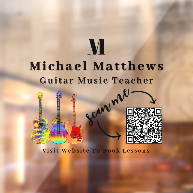 Guitar Teacher Music Lessons QR Code (Sheet 2)
