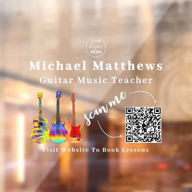 Guitar Teacher Music Lessons QR Code (Sheet 2)