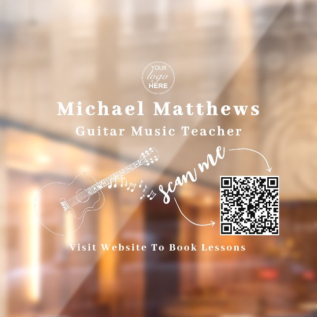 Guitar Teacher Music Lessons QR Code (Sheet 2)