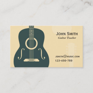 Guitar Teacher Music tutor freelance Business Card