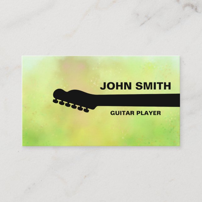 Guitar Teacher Musical Musician Personalised Business Card (Front)