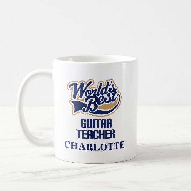 Guitar Teacher Personalised Mug Gift (Left)