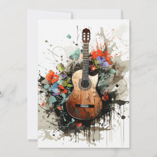 Guitar Thank You Card