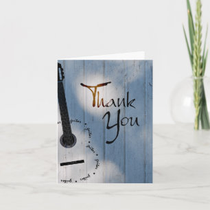 Guitar Thank You Note Card
