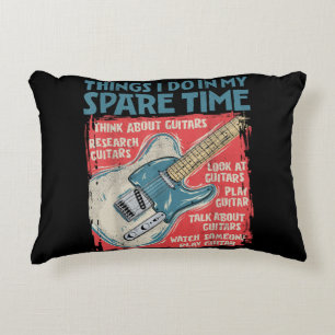 Guitar Things I Do In My Spare Time Funny Electric Decorative Cushion