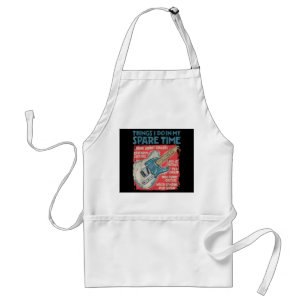 Guitar Things I Do In My Spare Time Funny Electric Standard Apron