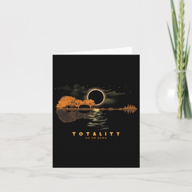 Guitar Totality 04 08 24 Total Solar Eclipse 2024  Card (Front)