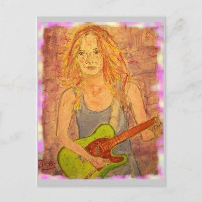 Guitar Twang Girl Postcard (Front)