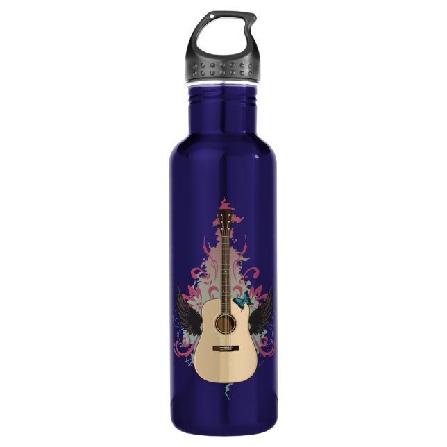 Guitar Vibes 710 Ml Water Bottle (Front)