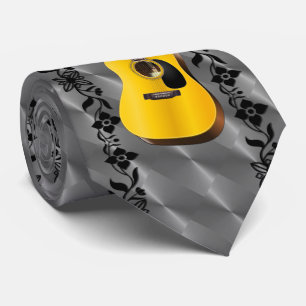 GUITAR-VINE ON GRAY TIE