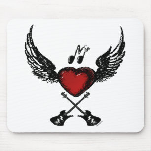 Guitar Wingedheart Mouse Pad