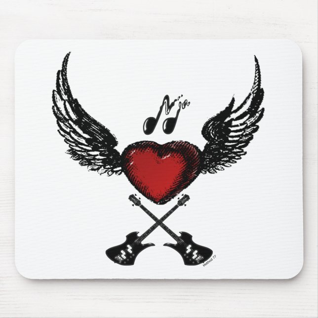 Guitar Wingedheart Mouse Pad (Front)