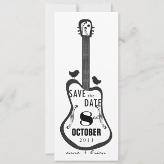 Guitar with Love Birds Save The Date