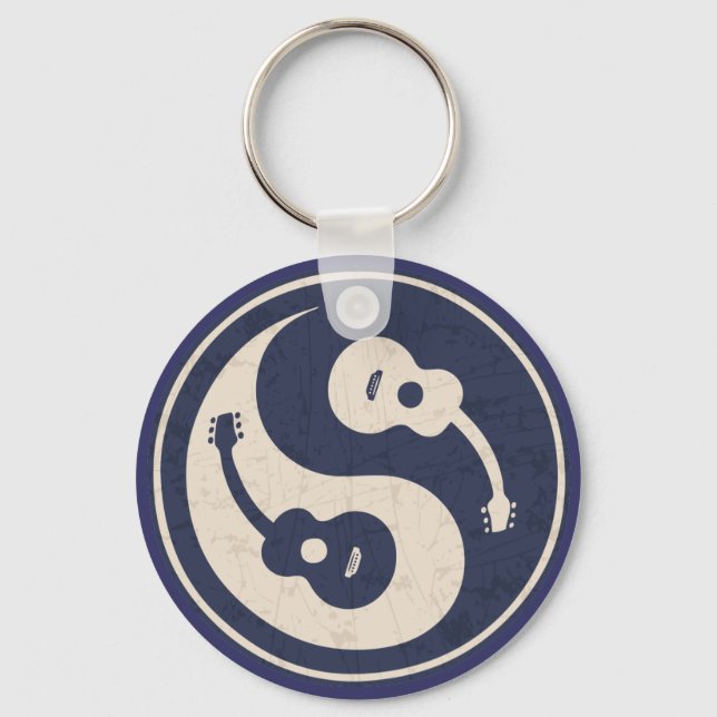 Guitar Yang -blue Key Ring (Front)