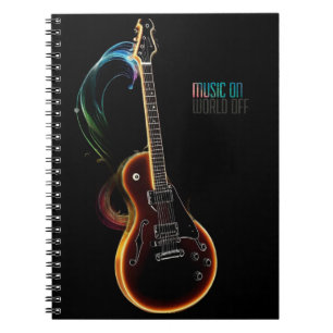 guitare music on  notebook