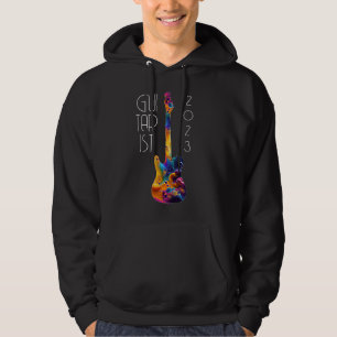 GUITARIST 2023 COLORFUL GUITAR BAND GIFT HOODIE