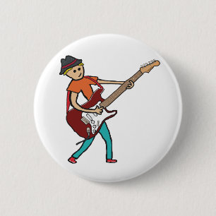 Guitarist 6 Cm Round Badge