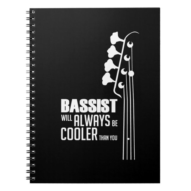 Guitarist Bassist Will Always Cooler Than You Xmas Notebook (Front)