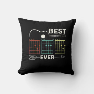 Guitarist Best Dad Ever Birthday Cushion